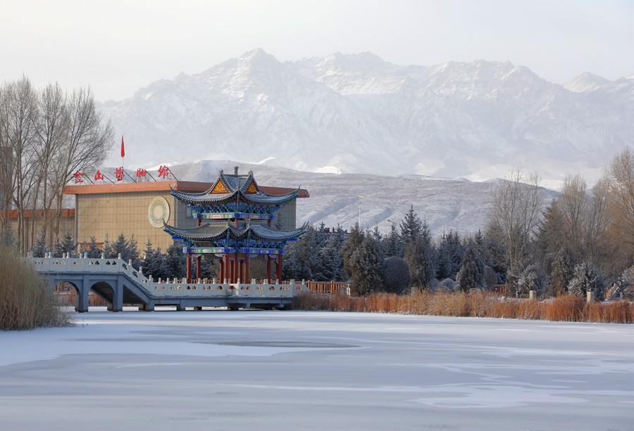 巍峨的祁連雪山銀色連綿。王曉涇攝