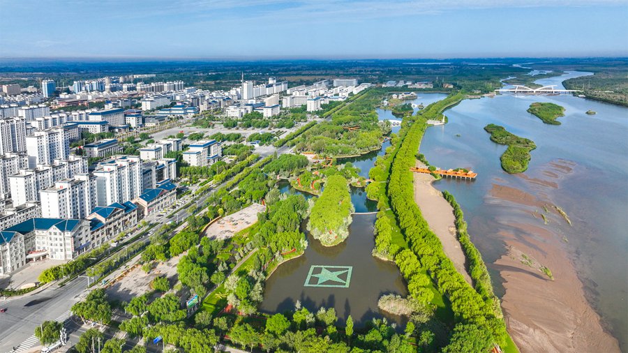 高臺國家城市濕地公園秋景美如畫。屈昶攝